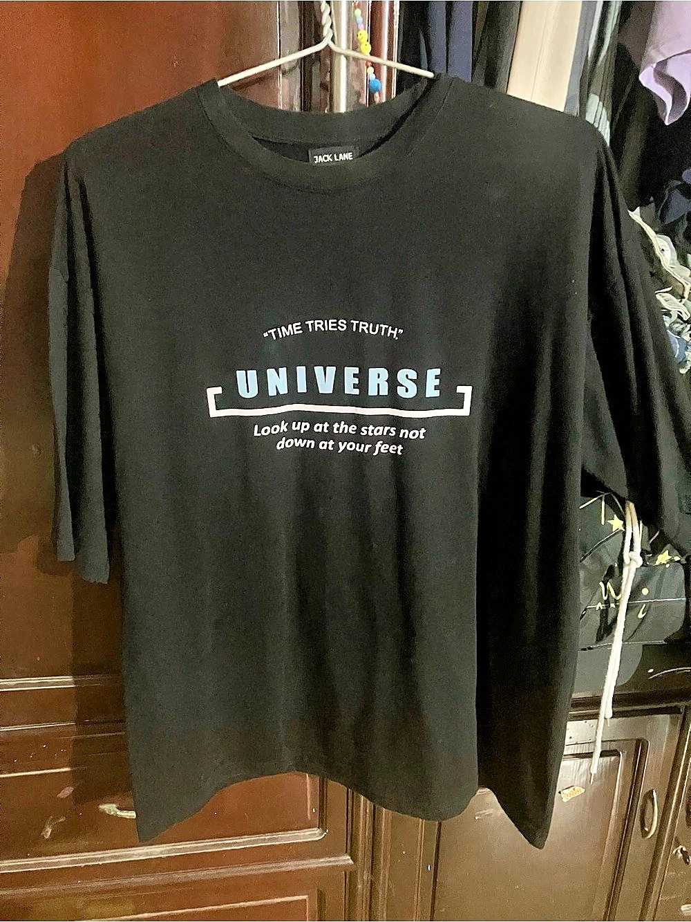 ZACK LANE Graphic Tee in Black Like New